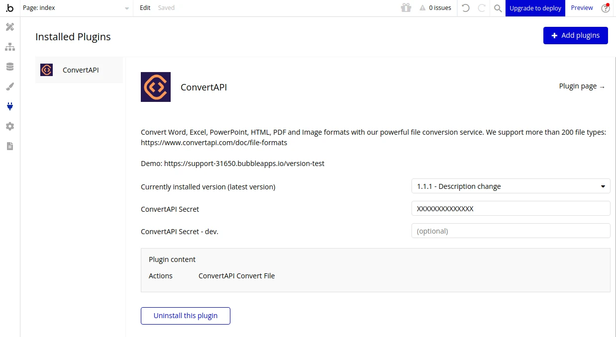 Install the Plugin