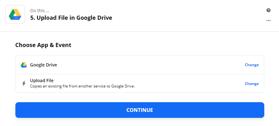 Zapier Google Drive