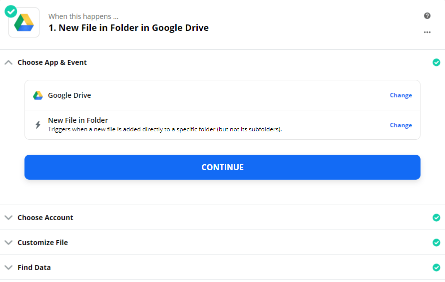 Zapier Google Drive